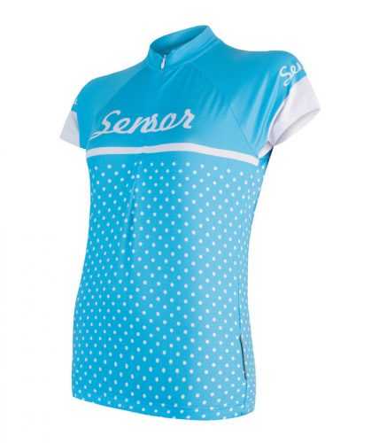 Dámský cyklistický dres Sensor Cyklo Dots Velikost: S / Barva: modrá