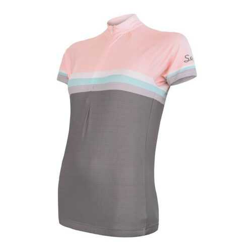Dámský cyklistický dres Sensor Cyklo Summer Stripe Velikost: S / Barva: šedá/růžová