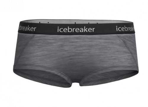 Kalhotky Icebreaker Women's Sprite Hot Pants Velikost: L / Barva: šedá/černá