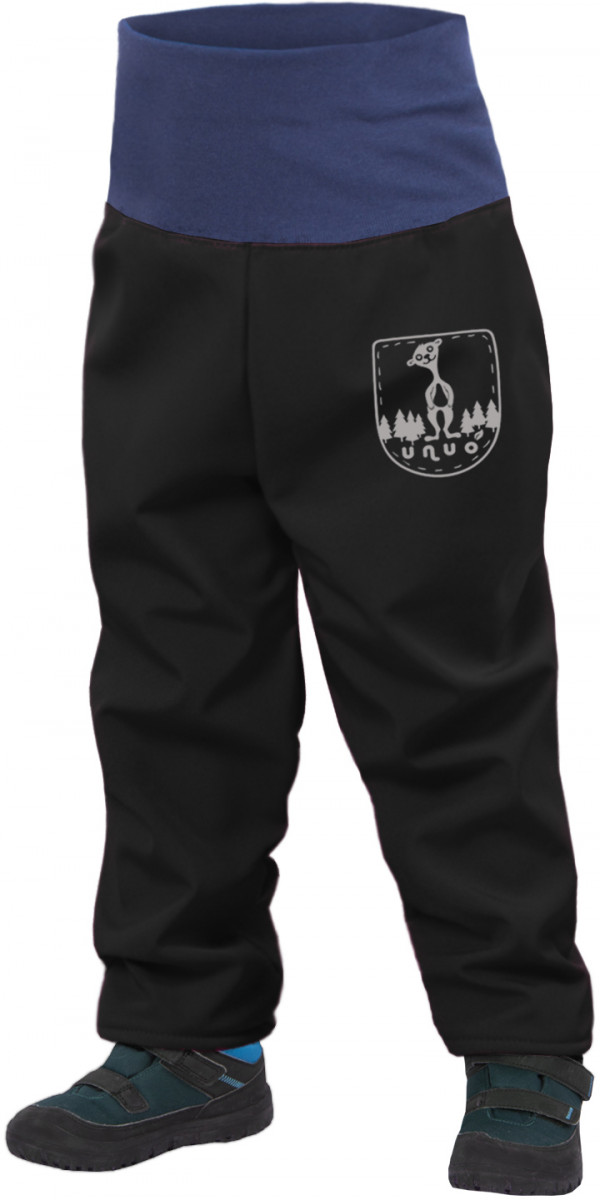 Batolecí kalhoty s fleecem Unuo Softshell Dětská velikost: 68-74 / Barva: černá
