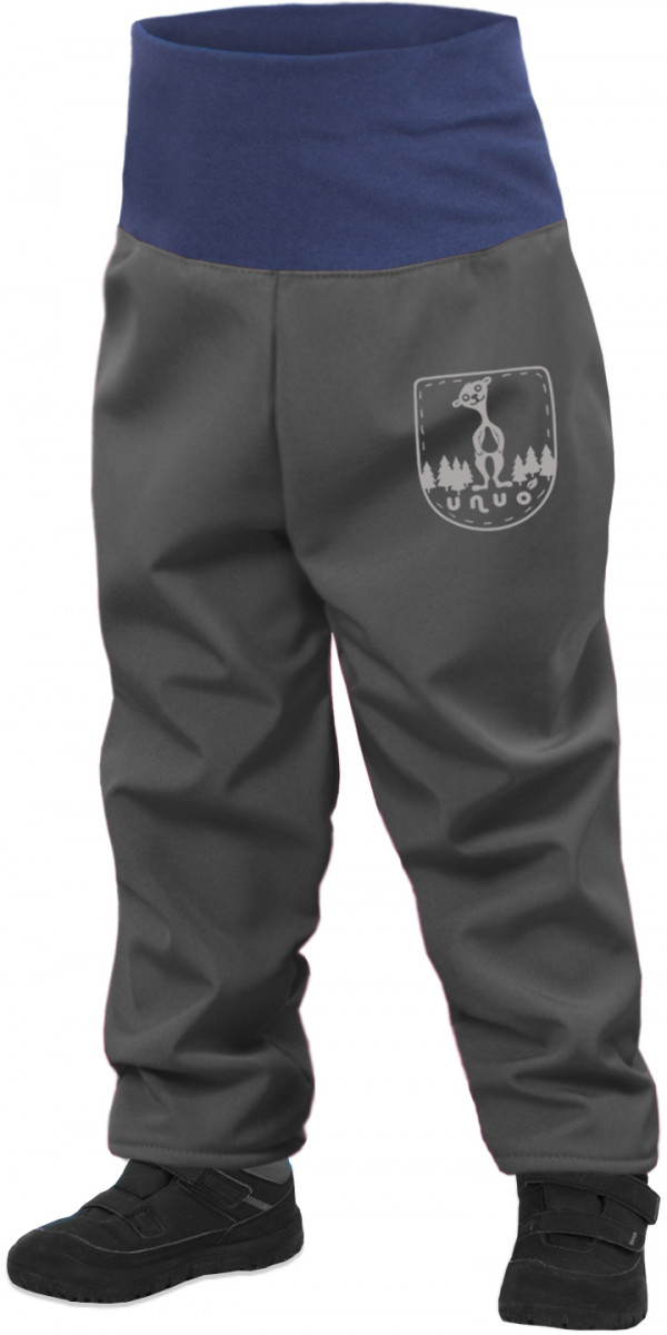 Batolecí kalhoty s fleecem Unuo Softshell Dětská velikost: 74-80 / Barva: tmavě šedá