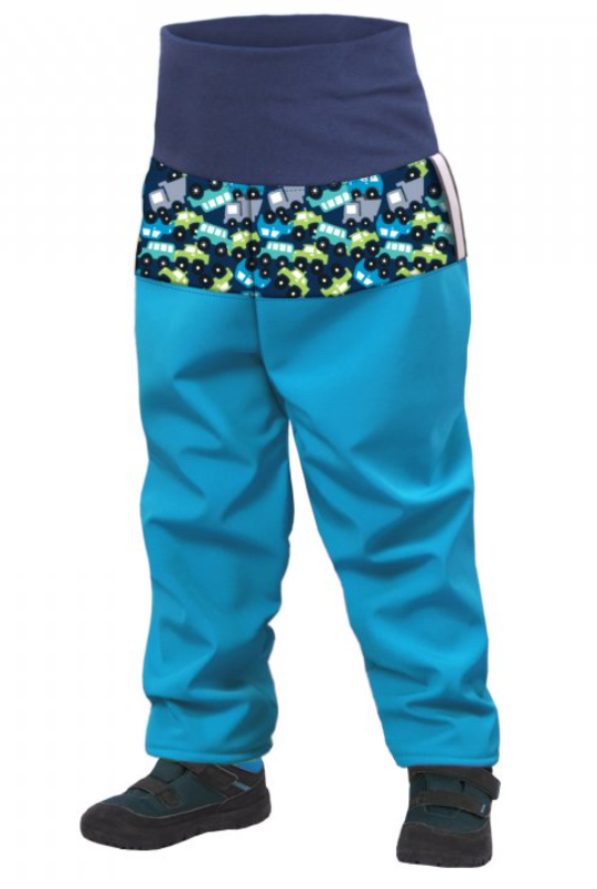 Batolecí kalhoty s fleecem Unuo Softshell vzor Dětská velikost: 74-80 / Barva: modrá