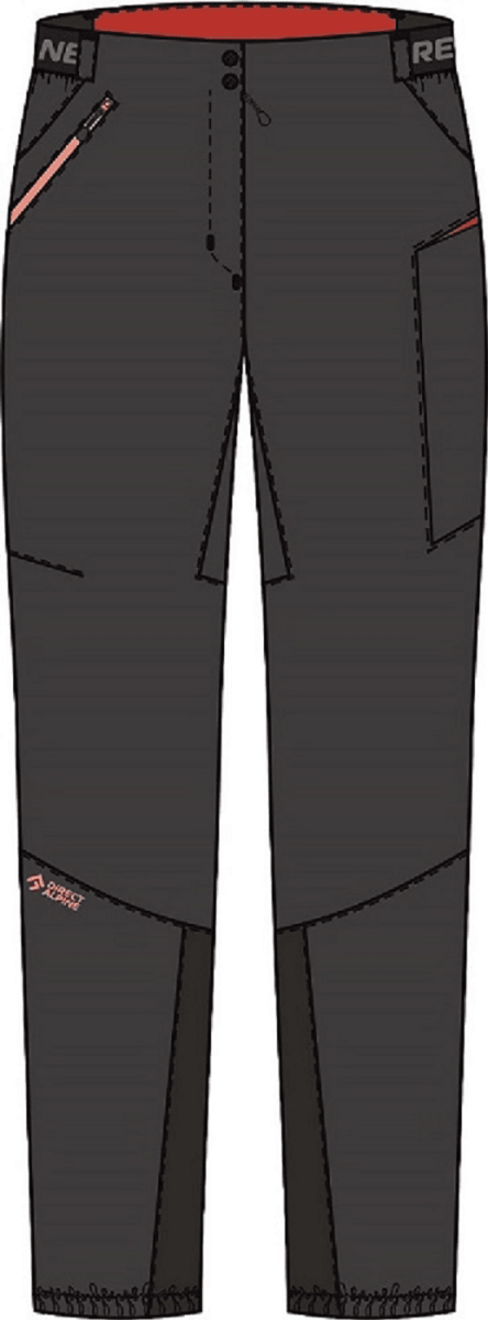 Dámské kalhoty Direct Alpine Rebel Lady 1.0 Velikost: L / Barva: černá