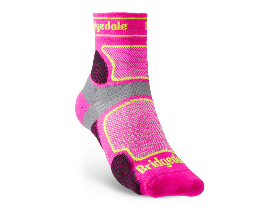Dámské ponožky Bridgedale UL T2 CS 3/4 Crew Women's Velikost ponožek: 38-40 / Barva: růžová