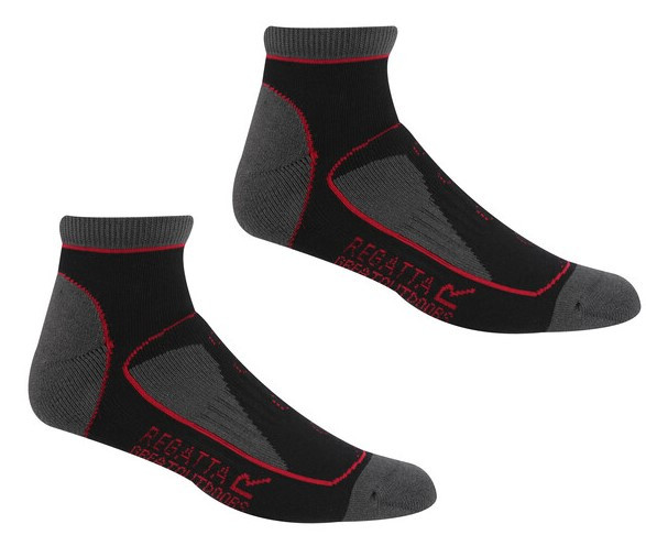 Dámské ponožky Regatta LdySamarisTrailSk Velikost ponožek: 36-38 / Barva: černá/červená