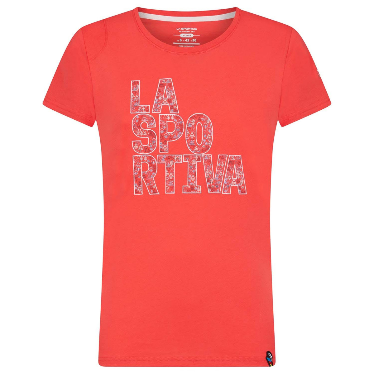 Dámské triko La Sportiva Pattern T-Shirt W Velikost: L / Barva: červená
