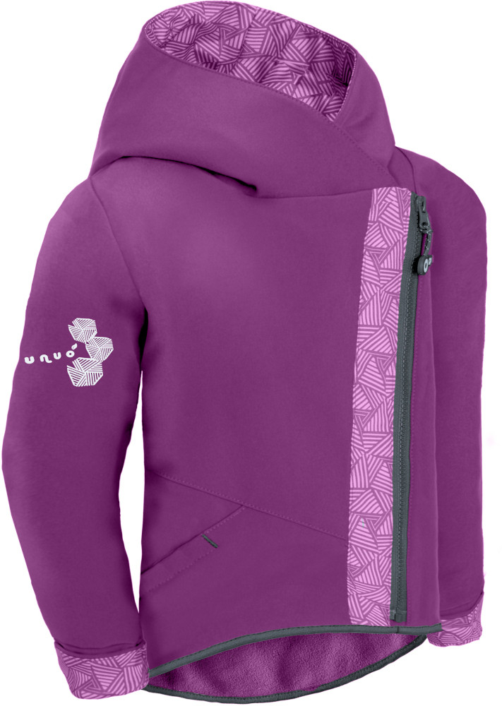 Dětská softshellová bunda Unuo Fleece Cross Dětská velikost: 122-128 / Barva: fialová
