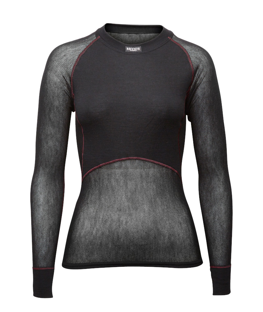 Funkční triko Brynje of Norway Lady Wool Thermo light Shirt Velikost: M / Barva: černá
