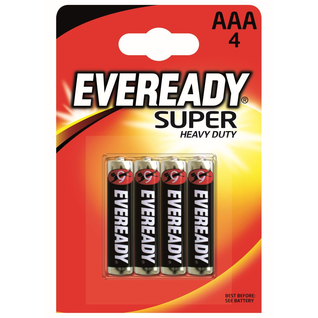Baterie Energizer Eveready super AAA/4pack Barva: černá