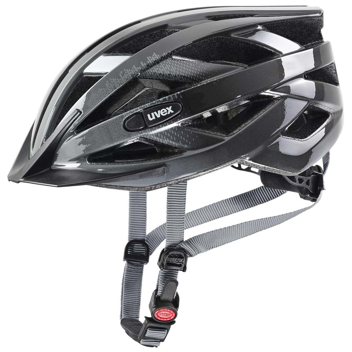 Cyklistická helma Uvex Air wing Velikost helmy: 52-57 cm / Barva: šedá/černá