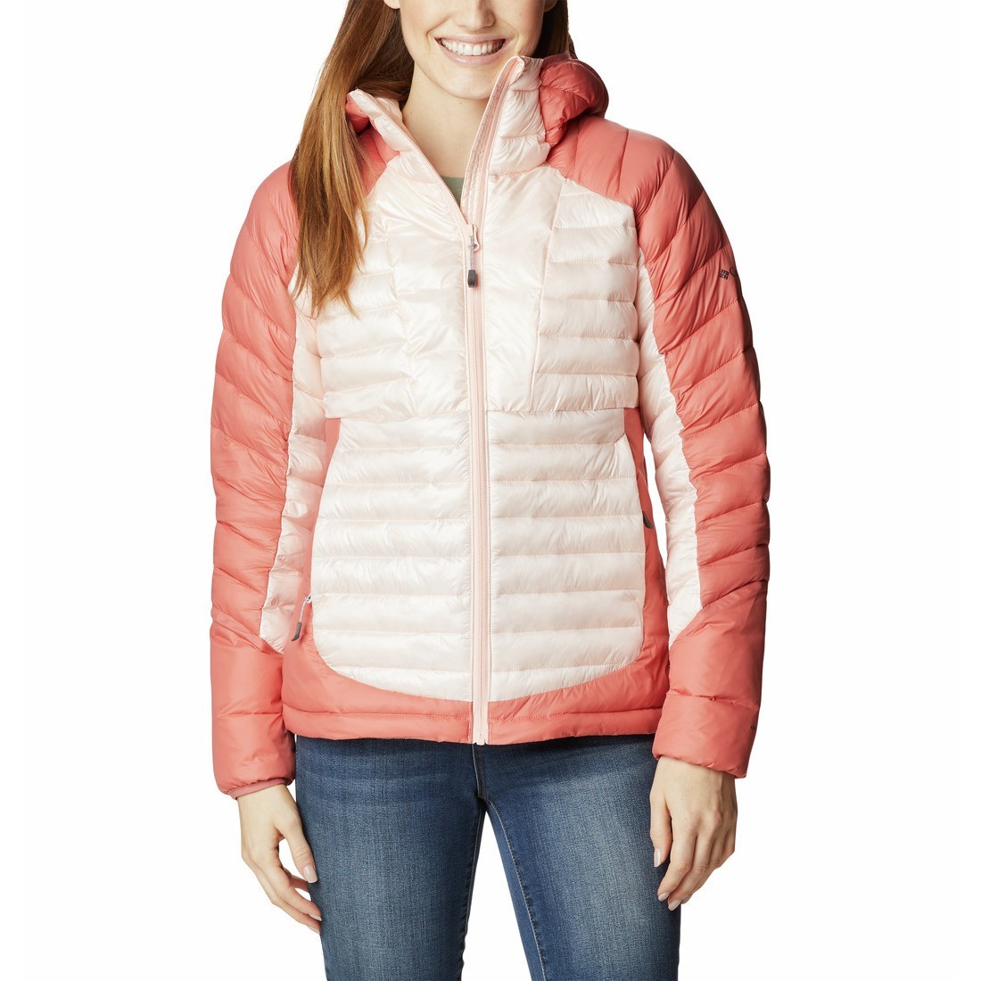 Dámská zimní bunda Columbia Labyrinth Loop™ Hooded Jacket Velikost: L / Barva: růžová