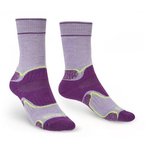 Dámské ponožky Bridgedale Hike MW MP Boot Velikost ponožek: 35-37 / Barva: tmavě fialová/růžová