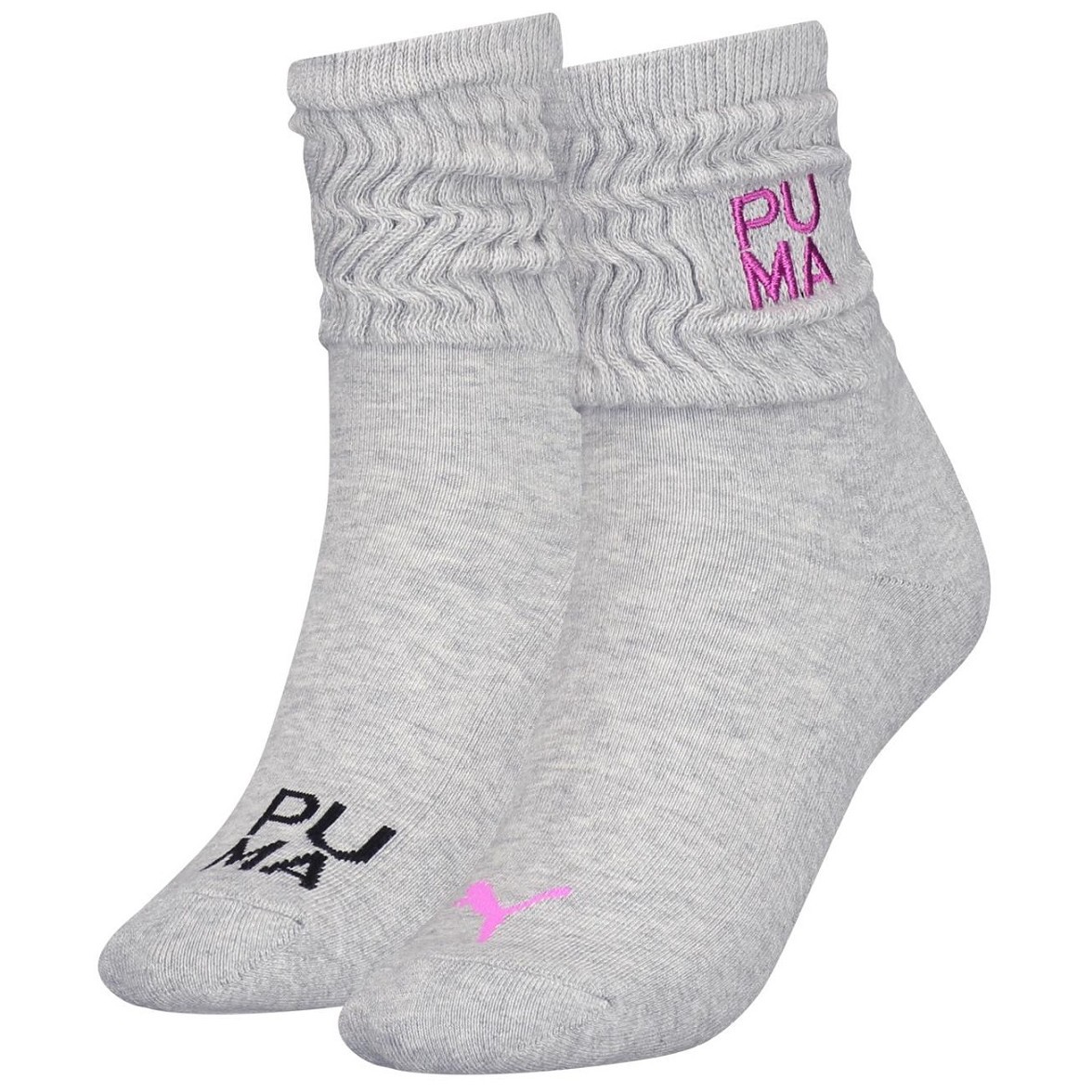 Dámské ponožky Puma Women Slouch Sock 2P Velikost ponožek: 39-42 / Barva: šedá
