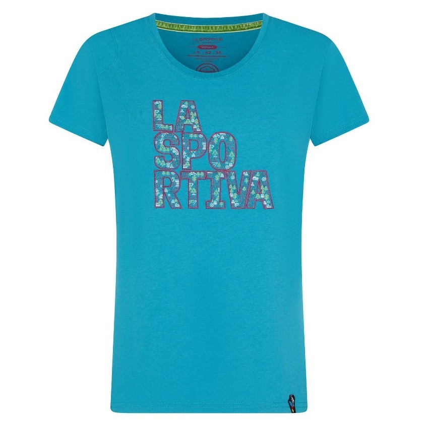 Dámské triko La Sportiva Pattern T-Shirt W Velikost: L / Barva: světle modrá