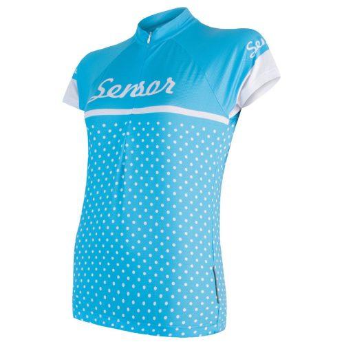 Dámský cyklistický dres Sensor Cyklo Dots Velikost: L / Barva: modrá