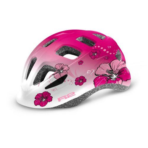 Dětská cyklistická helma R2 Bunny Velikost helmy: 48-52 cm / Barva: bílá/růžová