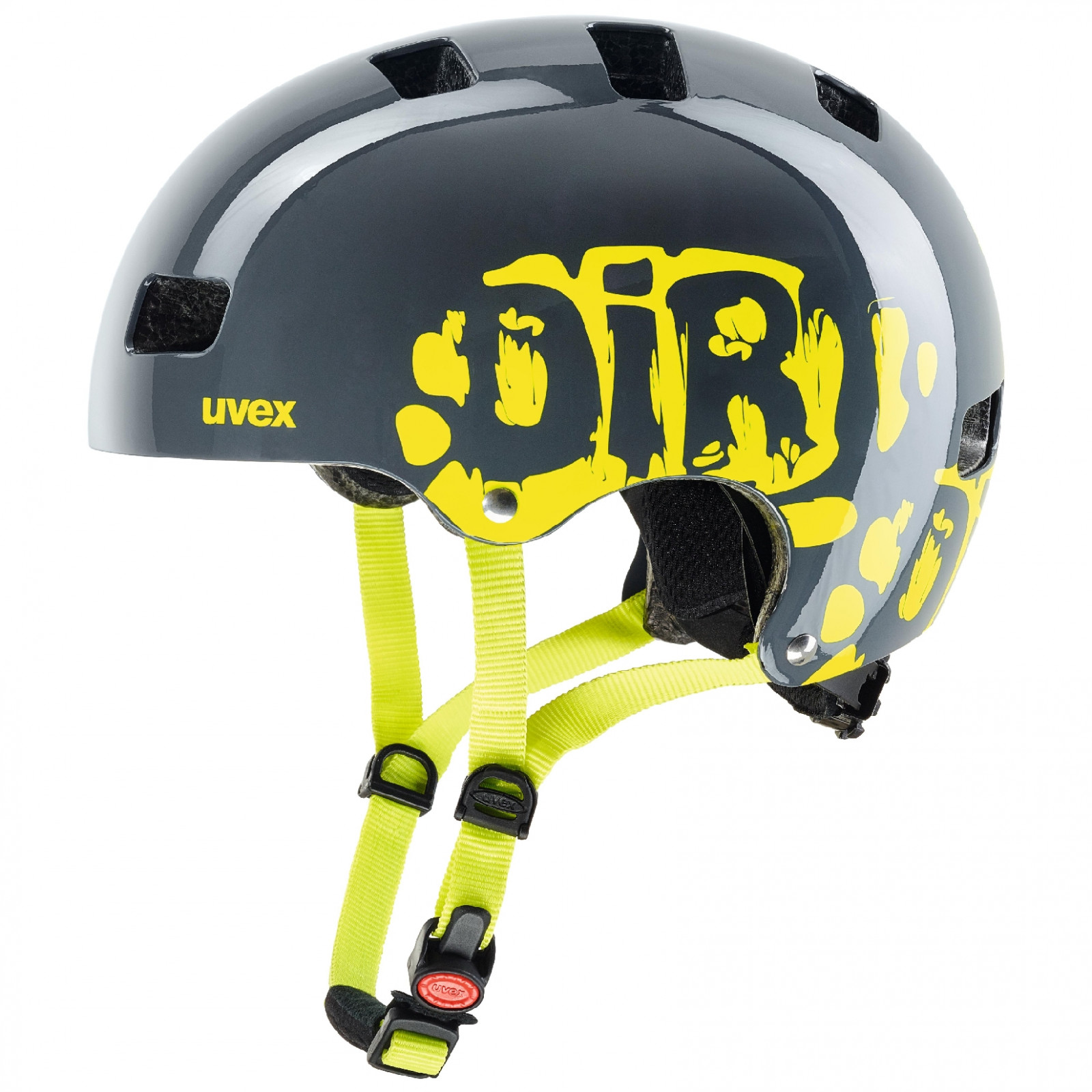 Dětská cyklistická helma Uvex Kid 3 Velikost helmy: 55-58 cm / Barva: šedá/žlutá