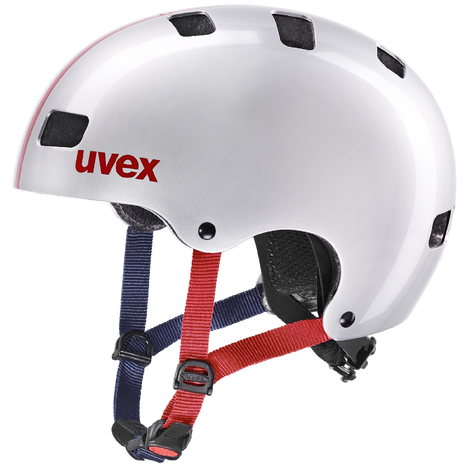 Dětská cyklistická helma Uvex Kid 3 Velikost helmy: 55-58 cm / Barva: stříbrná