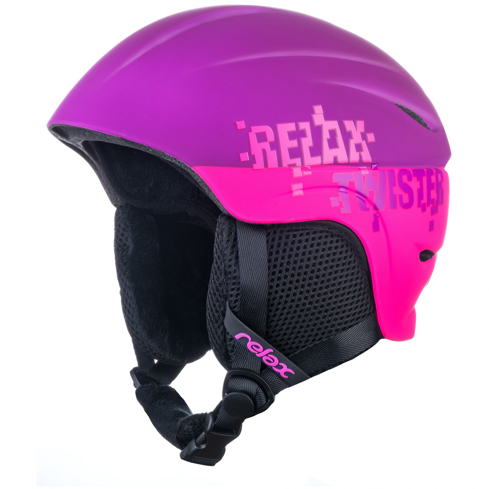 Dětská lyžařská přilba Relax Twister Velikost helmy: 53-56 cm / Barva: tmavě fialová/růžová
