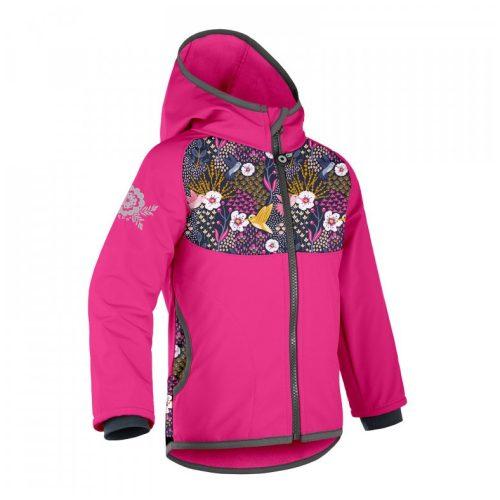 Dětská softshellová bunda Unuo Fleece Basic Dětská velikost: 86-92 / Barva: růžová/modrá