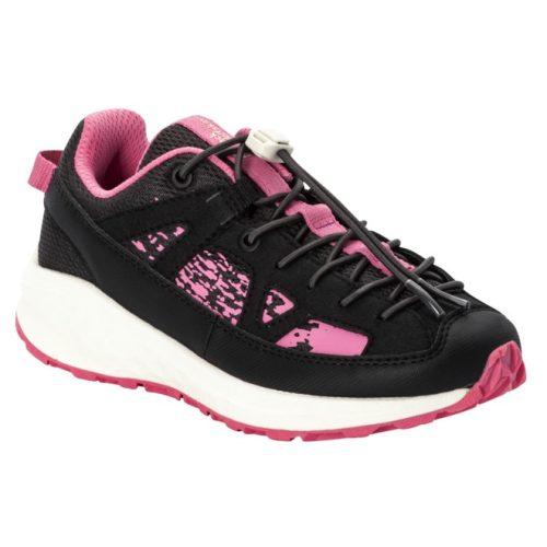 Dětské boty Jack Wolfskin Vili Sneaker Low K Velikost bot (EU): 28 / Barva: černá/růžová