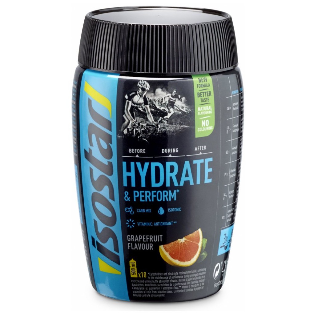 Isotonický prášek Isostar Hydratace & Výkon 400 g Příchuť: grepfruit