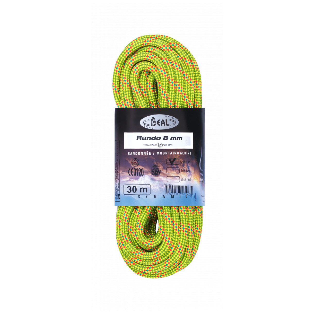 Lezecké lano Beal Rando GD 8 mm (30 m) Barva: žlutá