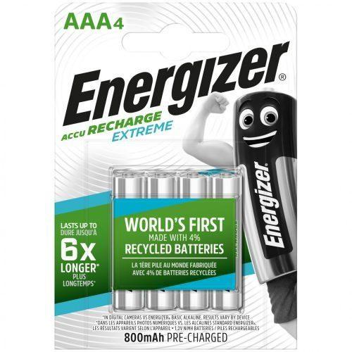 Nabíjecí baterie Energizer AAA / HR03 - 800 mAh Extreme 4 pcs Barva: stříbrná
