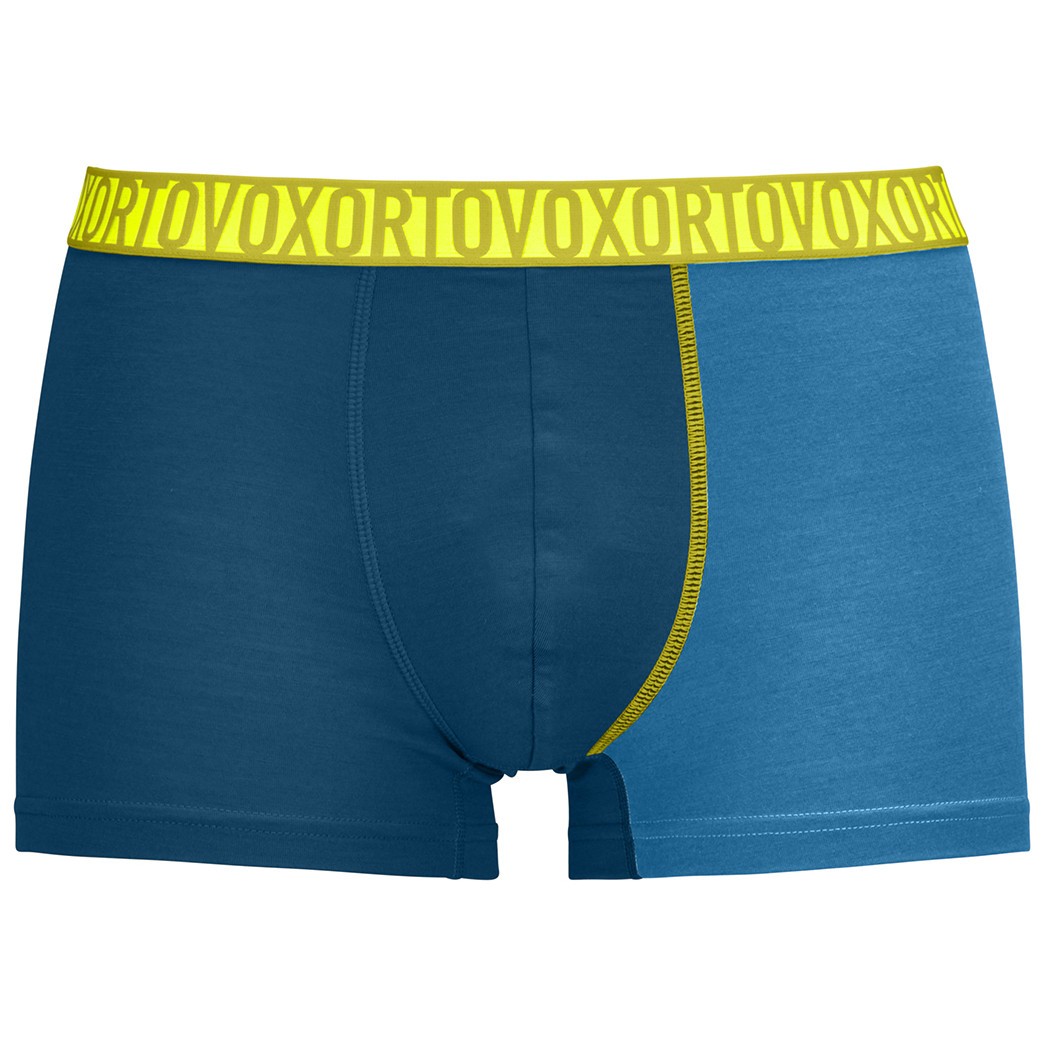 Pánské boxerky Ortovox 150 Essential Trunks M Velikost: L / Barva: modrá/žlutá