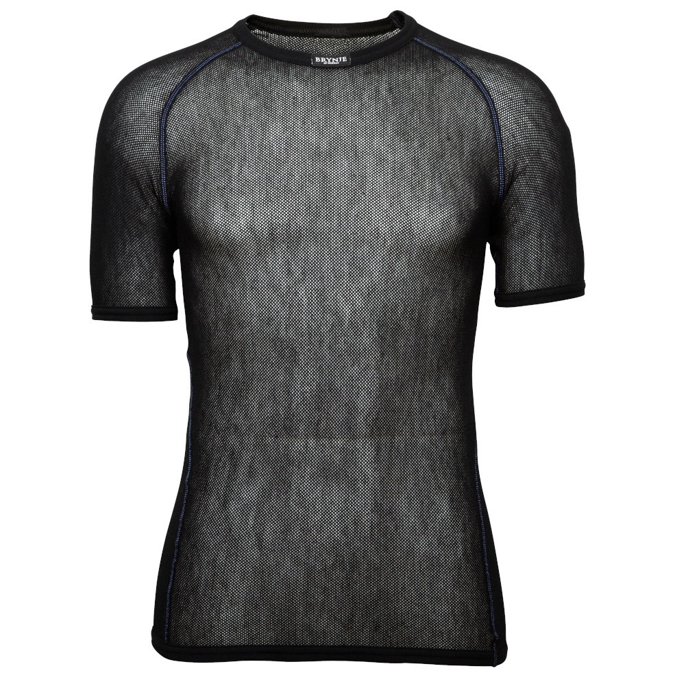 Pánské funkční triko Brynje of Norway Wool Thermo light T-shirt Velikost: XL / Barva: černá