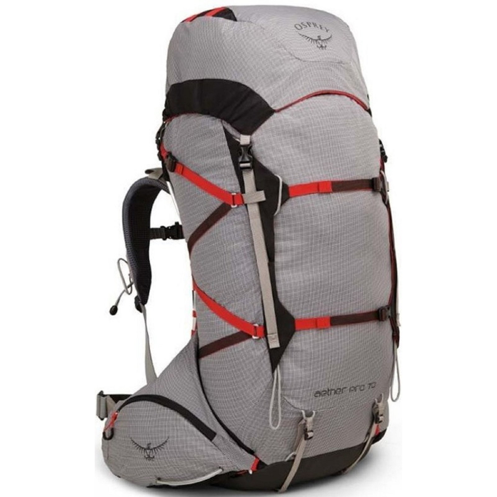 Pánský batoh Osprey Aether Pro 70 Velikost zad batohu: S / Barva: světle šedá