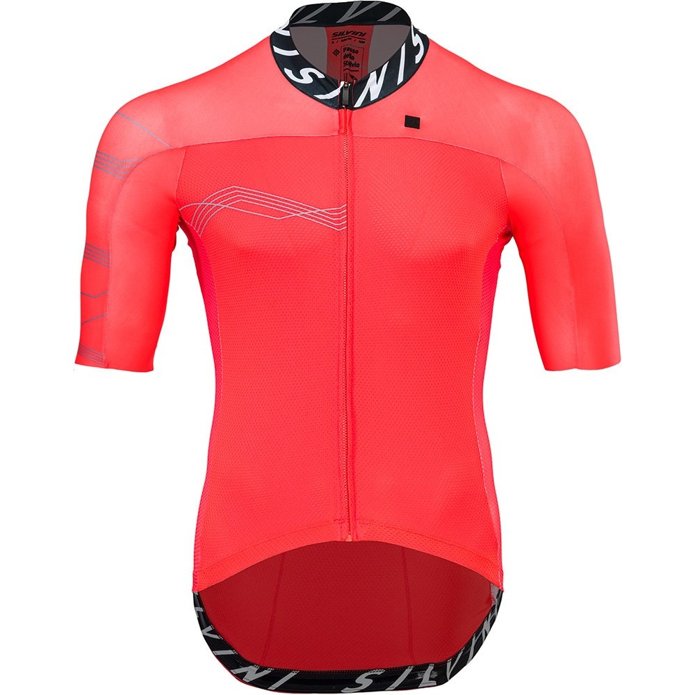 Pánský cyklistický dres Silvini Stelvio Velikost: XL / Barva: stříbrná/červená