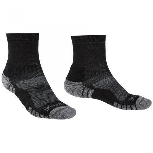 Ponožky Bridgedale Hike LW MP 3/4 Crew Velikost ponožek: 44-47 / Barva: Černá/Stříbrná