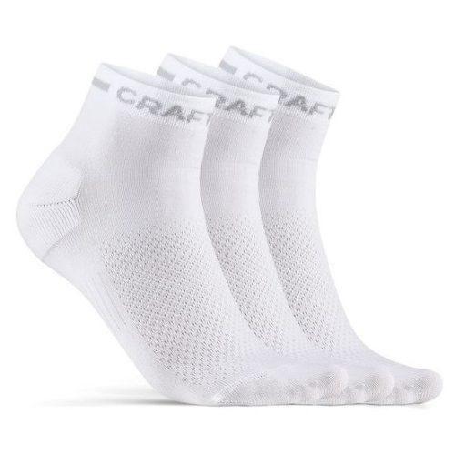 Ponožky Craft Core Dry Mid 3-Pack Velikost ponožek: 40-42 / Barva: bílá