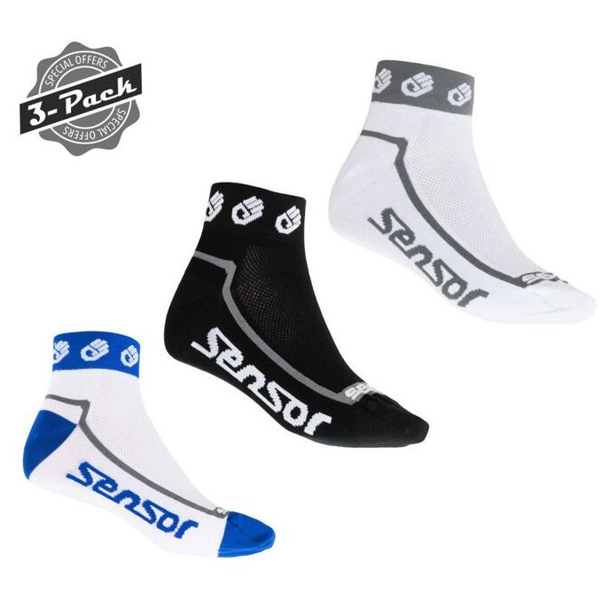 Ponožky Sensor Race Lite Ručičky 3 pack Velikost ponožek: 39-42 (6-8)