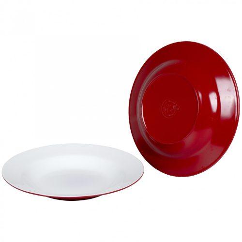 Sada talířů Bo-Camp Deep plate Two tone - 4ks Barva: červená