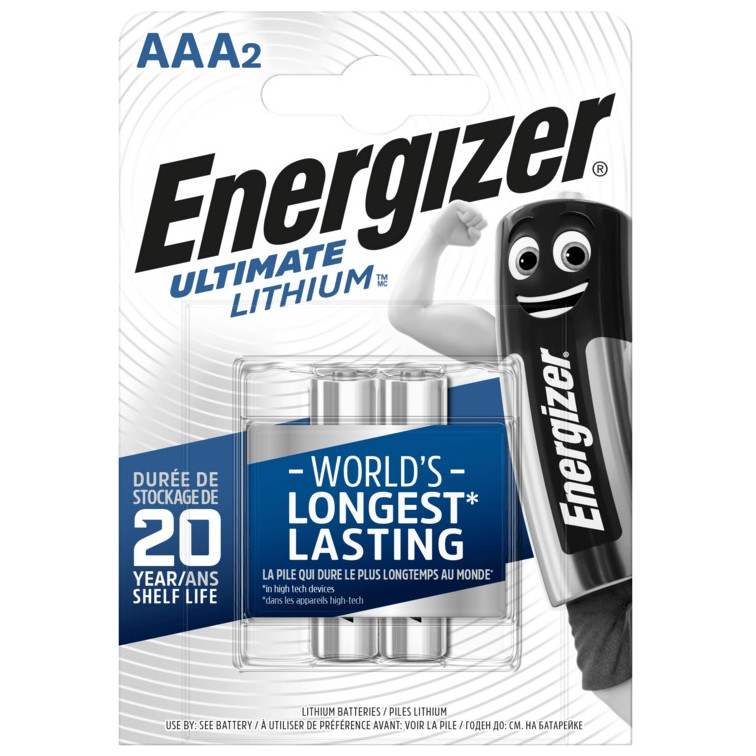 Baterie Energizer Ultimate lithium AAA/2 Barva: stříbrná