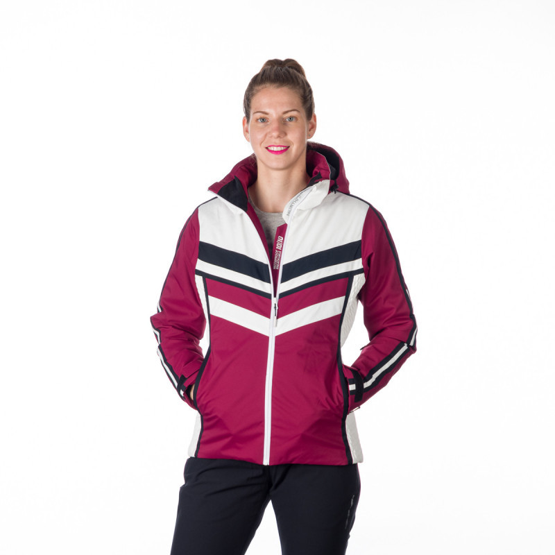 Dámská lyžařská bunda Northfinder Doris Velikost: L / Barva: bílá/fialová