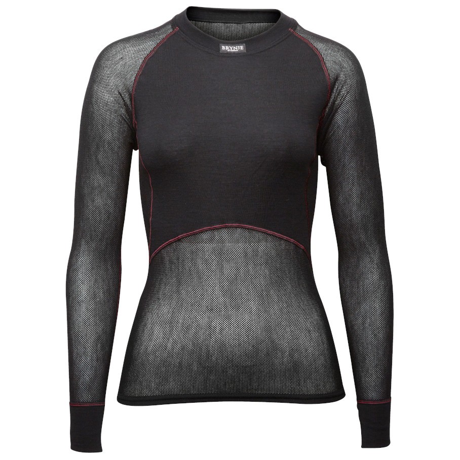 Dámské funkční triko Brynje of Norway Lady Wool Thermo light Shirt Velikost: S / Barva: černá