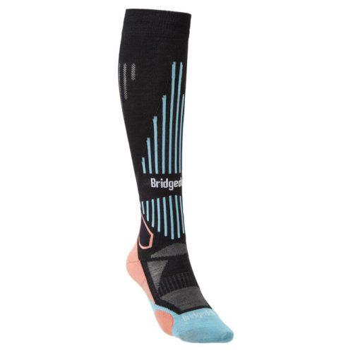 Dámské ponožky Bridgedale Ski Lightweight Women's Velikost ponožek: 38-40 / Barva: černá