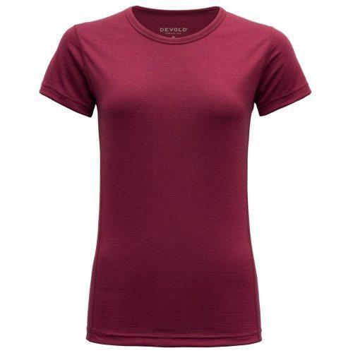 Dámské triko Devold Breeze Woman T-Shirt Velikost: L / Barva: červená