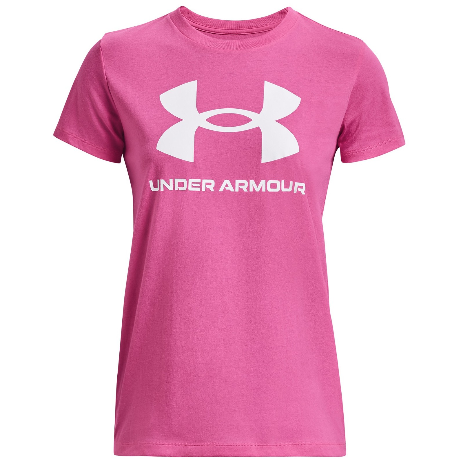 Dámské triko Under Armour Live Sportstyle Graphic SSC Velikost: L / Barva: růžová/bílá