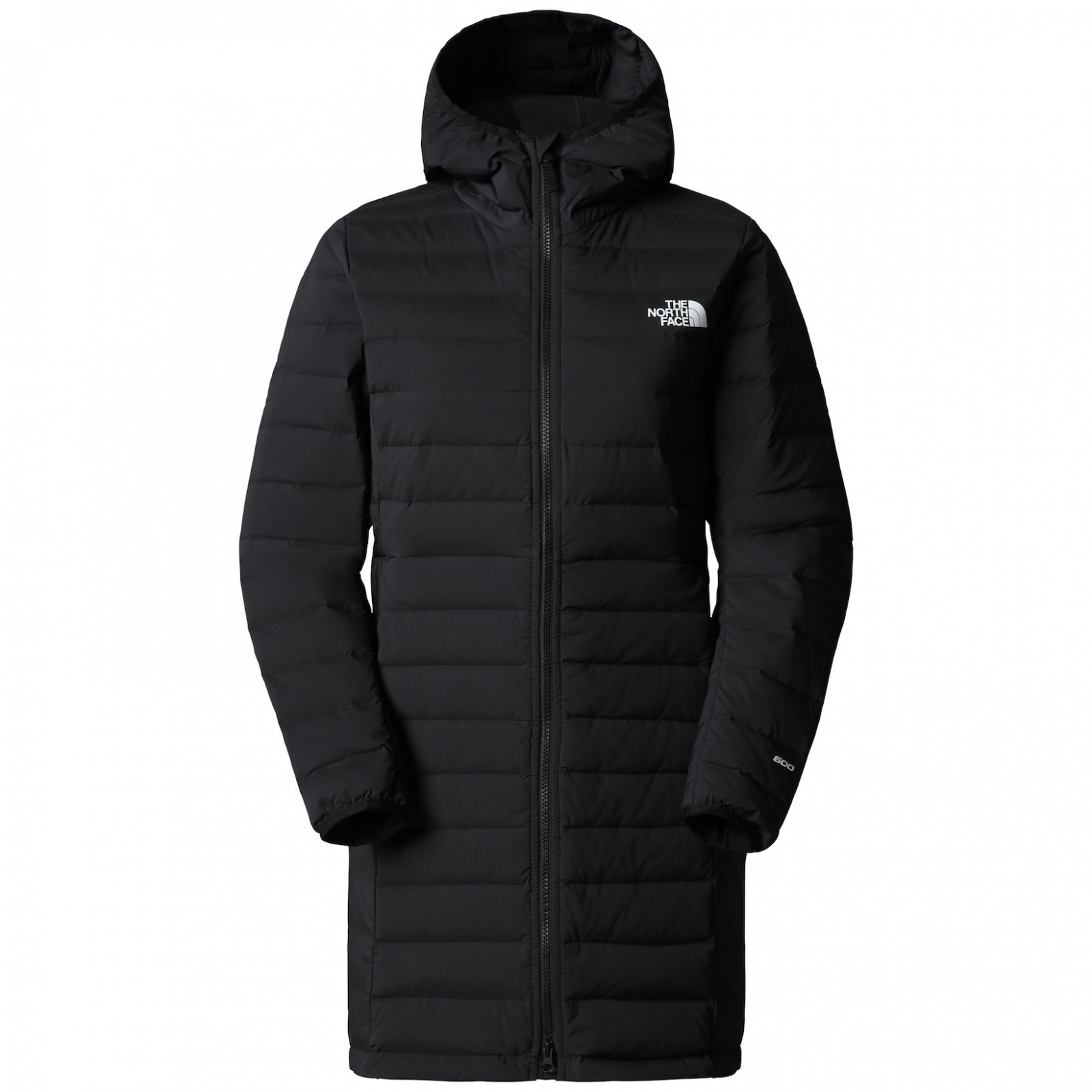 Dámský péřový kabát The North Face W Belleview Stretch Down Parka Velikost: M / Barva: černá
