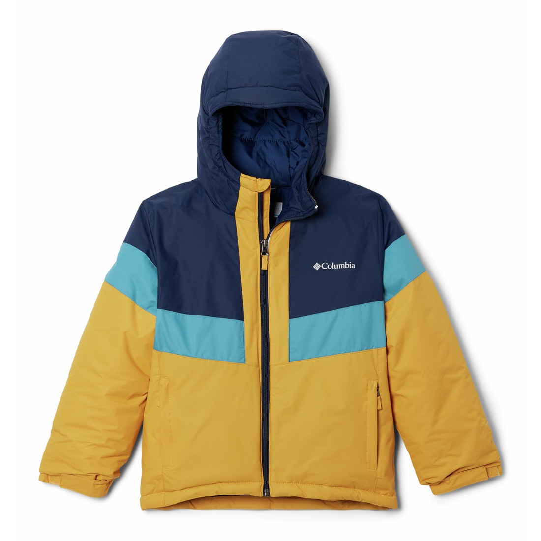 Dětská zimní bunda Columbia Lightning Lift™ II Jacket Dětská velikost: L / Barva: modrá/žlutá