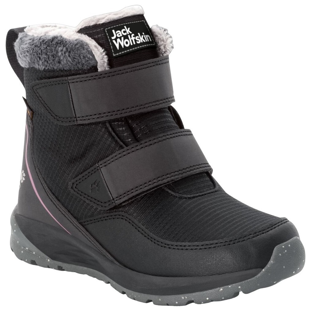 Dětské boty Jack Wolfskin Polar Wolf Texapore Mid Vc K Velikost bot (EU): 36 / Barva: černá/růžová
