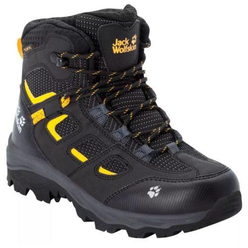 Dětské boty Jack Wolfskin Vojo Texapore Mid K Velikost bot (EU): 29 / Barva: černá/žlutá