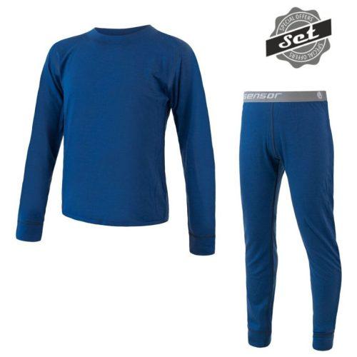 Dětské funkční prádlo Sensor Merino Air Set triko+spodky Dětská velikost: 140 / Barva: tmavě modrá