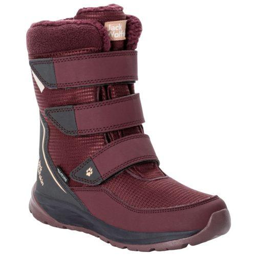 Dětské zimní boty Jack Wolfskin Polar Boot Texapore High Vc K Velikost bot (EU): 31 / Barva: červená