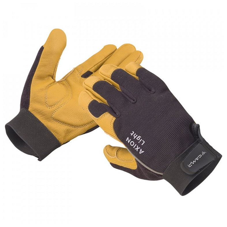 Ferratové rukavice Camp Axion Light Velikost rukavic: M / Barva: černá/žlutá