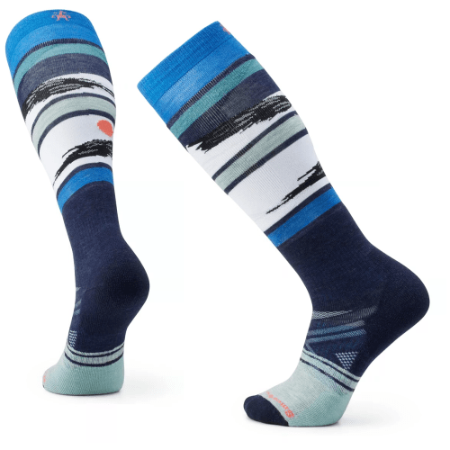 Lyžařské ponožky Smartwool Ski Full Cushion Midnight Ski Pattern OTC Velikost ponožek: 42-45 / Barva: modrá/bíla
